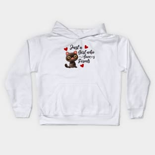 Just a girl who loves Ferrets Kids Hoodie